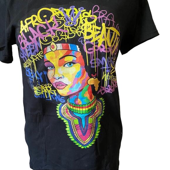 Black pride African Queen short sleeved shirt with words of affirmation medium - Picture 2 of 6